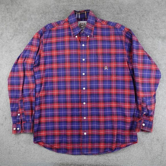 Cinch Shirt Men's M Blue Red Plaid Long Sleeve Button Up Rodeo Cowboy Western - Picture 1 of 8